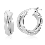 Miss Mimi - 925/14k Vermeil Criss Cross Hoops