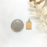 Engravable- 10k Gold Rectangle Charm