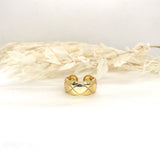 925/18k Vermeil Quilted Open Ring