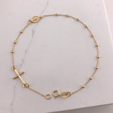 14k Gold Rosary Bracelet