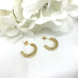 925/18K Vermeil Croissant Stud Earrings