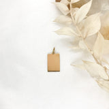 Engravable- 10k Gold Rectangle Charm
