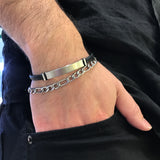 Stainless Steel Polished 6mm Figaro Link Bracelet
