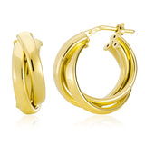 Miss Mimi - 925/14k Vermeil Criss Cross Hoops