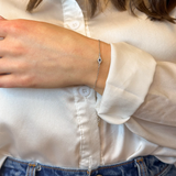 925/18K Vermeil Small CZ Evil Eye Bracelet