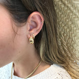 Miss Mimi - 925/14k Vermeil Criss Cross Hoops
