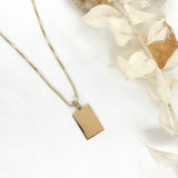 Engravable- 10k Gold Rectangle Charm