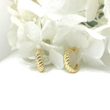 925/18K Vermeil Croissant Stud Earrings