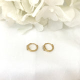 925/18K Vermeil CZ Flower Huggies