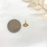 925/18k Vermeil CZ Evil Eye Charm