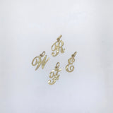 10k Gold Cursive Letter Pendant