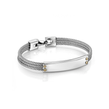 Engravable - Boys Stainless Steel Triple Cable Id Bracelet