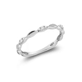 10k Gold Stackable Diamond Marquise Cut Ring