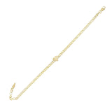 925/18K Vermeil Chain with Heart Bracelet
