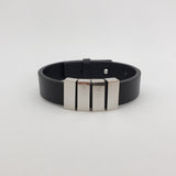 Engravable- Genuine Leather Charm Bracelet