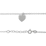 925 Sterling Silver Heart Anklet