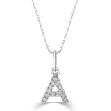 10k Gold Mini Diamond Initial Pendant
