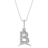 10k Gold Mini Diamond Initial Pendant