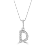 10k Gold Mini Diamond Initial Pendant