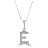 10k Gold Mini Diamond Initial Pendant