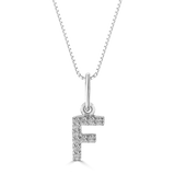 10k Gold Mini Diamond Initial Pendant