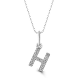 10k Gold Mini Diamond Initial Pendant