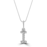 10k Gold Mini Diamond Initial Pendant