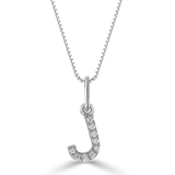 10k Gold Mini Diamond Initial Pendant