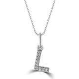 10k Gold Mini Diamond Initial Pendant