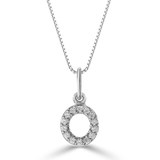 10k Gold Mini Diamond Initial Pendant