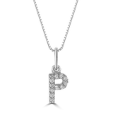 10k Gold Mini Diamond Initial Pendant