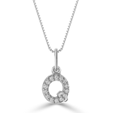 10k Gold Mini Diamond Initial Pendant