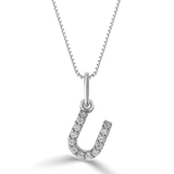 10k Gold Mini Diamond Initial Pendant