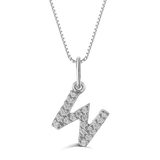 10k Gold Mini Diamond Initial Pendant
