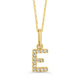 10k Gold Mini Diamond Initial Pendant