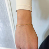 10k Gold Paperclip Bracelet