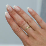 10k Gold Evil Eye Lash Ring