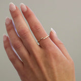 10k Gold Stackable Diamond Bypass Ring