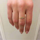 10k Gold Evil Eye Lash Ring