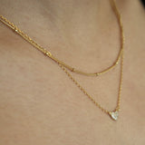 925/18K Vermeil CZ Heart Necklace