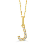 10k Gold Mini Diamond Initial Pendant