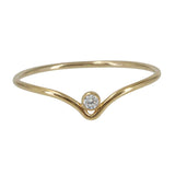 14k Gold Filled CZ Arrow Ring