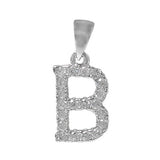 925 Sterling Silver CZ Initial Necklace