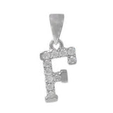 925 Sterling Silver CZ Initial Necklace