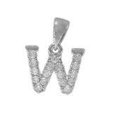 925 Sterling Silver CZ Initial Necklace
