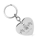 Stainless Steel Heart Key Chain - Photo Engraving