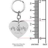 Stainless Steel Heart Key Chain - Photo Engraving