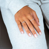 14k Gold Diamond Linear Wrap Ring