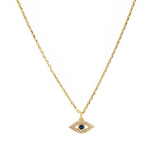 925/14K Vermeil Evil Eye with CZ Necklace