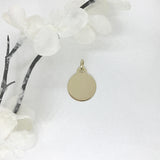 Engravable- 10k Gold Circle Pendant